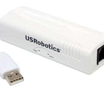 U.S. Robotics USR5637 56K USB Controller Dial-Up External Fax Modem with Voice