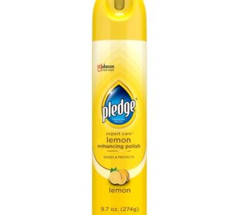 Pledge Expert Care Wood Polish Spray, Shines and Protects, Removes Fingerprints, Lemon, 9.