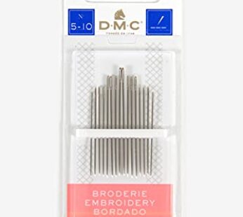 DMC 1765-5/10 Embroidery Hand Needles, 16-Pack, Size 5/10,Silver