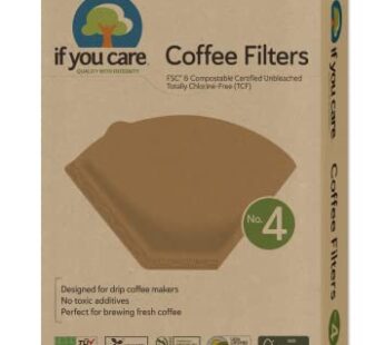 If You Care # 4 Cone Shaped Unbleached All Natural Compostable Coffee Filters, 100 Count (