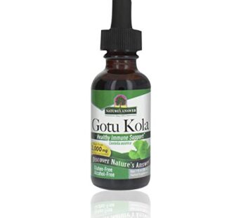 Nature’s Answer Gotu Kola Herb Alcohol Free, 1-Fluid Ounce | Dietary Supplement | Supports