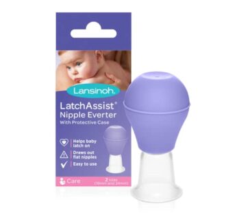 Lansinoh LatchAssist Nipple Everter for Breastfeeding with 2 Flange Sizes (19mm & 24mm) an