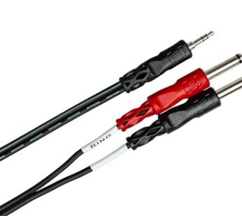 Hosa CMP-153 3.5 mm TRS to Dual 1/4″ TS Stereo Breakout Cable, 3 Feet, Laptop