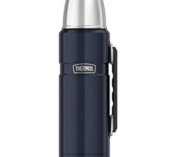 THERMOS Stainless King Vacuum-Insulated Beverage Bottle, 40 Ounce, Blue