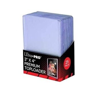 Ultra Pro 3″ x 4″ Super Clear Premium Toploader Card Protector | 25-Count per Pack | 1-Pac