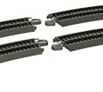 Bachmann Trains – Snap-Fit E-Z TRACK 15? RADIUS CURVED TRACK (4/card) – NICKEL SILVER Rail