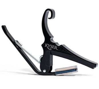 Kyser Quick-Change Guitar Capo for 6-string acoustic guitars, Black, KG6BA