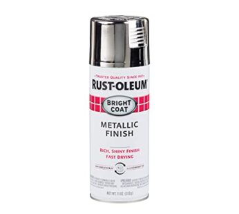 Rust-Oleum 7718830 Stops Rust Bright Coat Metallic Spray Paint, 11 Ounce (Pack of 1), Chro