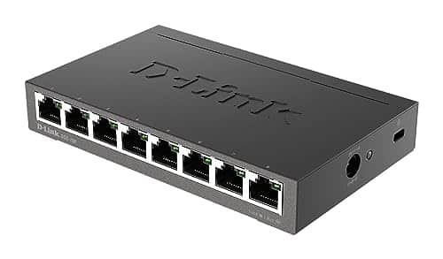 D-Link Ethernet Switch, 8 Port Gigabit Unmanaged Metal Fanless Desktop or Wall Mount Desig - Image 2