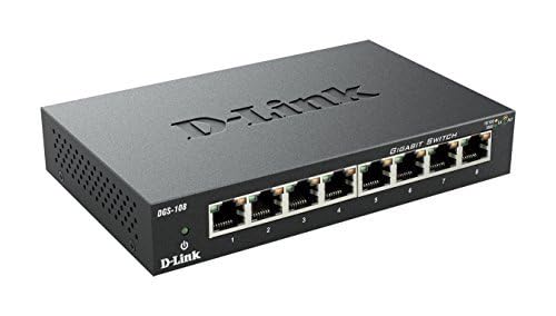 D-Link Ethernet Switch, 8 Port Gigabit Unmanaged Metal Fanless Desktop or Wall Mount Desig - Image 8
