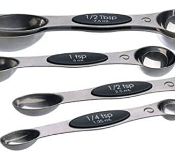 Progressive International Prepworks Magnetic Measuring Spoons, Set of 5,Black