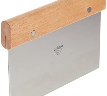 Winco Stainless Steel Dough Scraper with Wood Handle