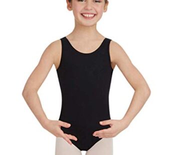 Capezio Big Girls’ Tank Leotard, Black, L (12-14)