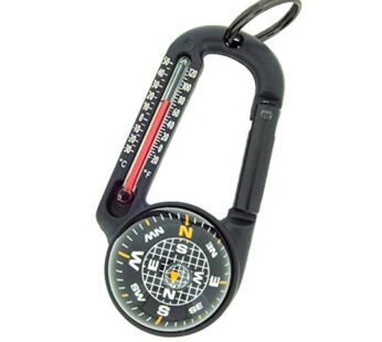 Sun Company TempaComp – Ball Compass and Thermometer Carabiner | Hiking, Backpacking, and