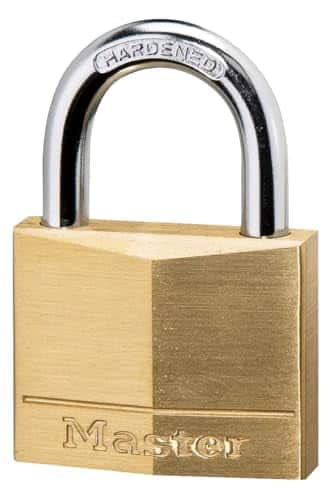 Master Lock 140D Padlock, 1 Pack, Brass