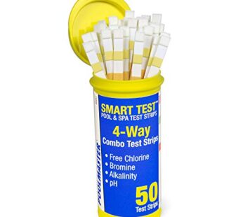 Poolmaster 22211 Smart Test 4-Way Pool and Spa Test Strips – 50ct