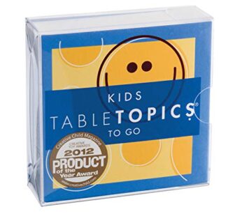 TableTopics Kids To Go – 40 Conversation Starter Cards, Questions Perfect for Kids, Family