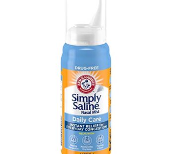 ARM & HAMMER Simply Saline Nasal Care Daily Mist 1.6oz ? Instant Relief for Every Day Cong