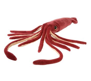 Wild Republic Giant Squid Plush, Stuffed Animal, Plush Toy, Ocean Animals, 22 inches, Red