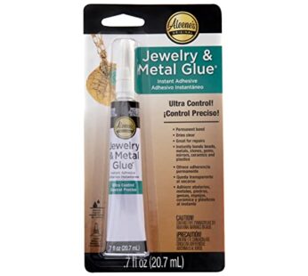 Aleene’s 21709 Jewelry & Metal Instant Adhesive Transparent, .70 ounce