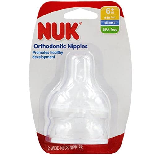 NUK Wide Neck Silicone Nipple, Fast Flow, Size 2, 2-Count (1 Package) - Image 13