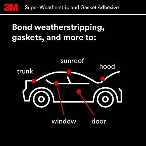 3M Black Super Weatherstrip and Gasket Adhesive, 08008, 5 fl oz, 1 Per Pack - Image 7