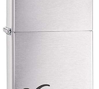 Zippo Unisex-Adult Pipe Lighter, Brushed Chrome Black Pipe, One Size