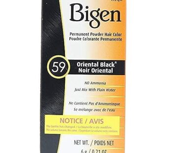 Bigen, Permanent Powder Hair Color ea, 59 Oriental Black, 0.21 Ounce