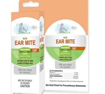 Four Paws Healthy Promise Aloe Ear Mite Treatment for Cats 0.75 Fl. Oz.