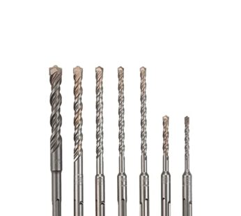 BOSCH HCK001 7 Piece Carbide-Tipped SDS-plus Rotary Hammer Drill Bit Set with Storage Case