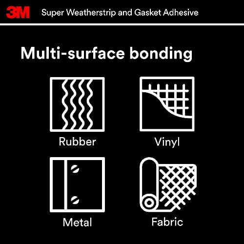 3M Black Super Weatherstrip and Gasket Adhesive, 08008, 5 fl oz, 1 Per Pack - Image 10