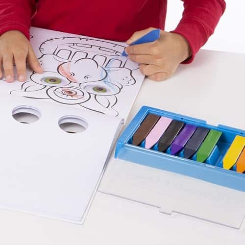 Melissa & Doug Jumbo Triangular Crayons - 10-Pack, Non-Roll, Flip-Top Case - Image 3