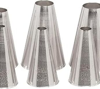 Ateco 810 – 10 Piece Plain Tube Set, Stainless Steel Pastry Tips, Sizes 0 – 9