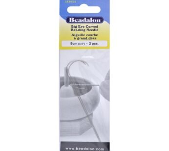 Beadalon 700A-300 Big Eye Curved Needles 3.5-Inch 2 Pieces Stainless