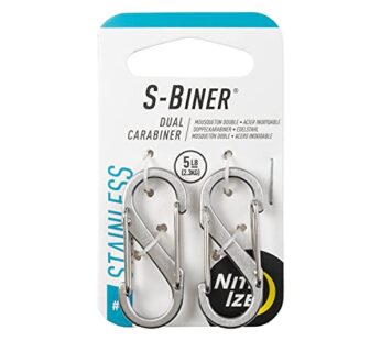 Nite Ize SB1-2PK-11 N00839 Carabiner, Size #1, Stainless, 2 Count