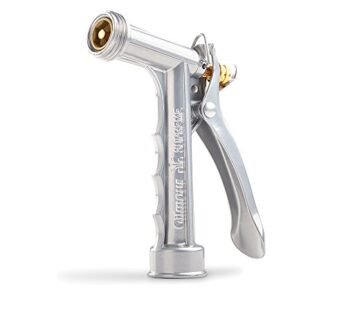 Gilmour Full Size Zinc Pistol Grip Nozzle with Threaded Front, Silver (857302-1001)