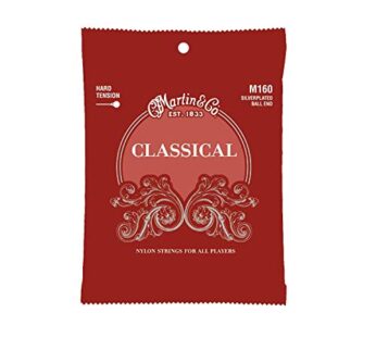 Martin M160 Silverplated Ball End Classical Guitar Strings, High Tension