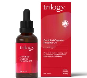 Trilogy Certified Organic Rosehip Oil – Pure Cold-Pressed Rosehip Seed Oil for Scars, Stre