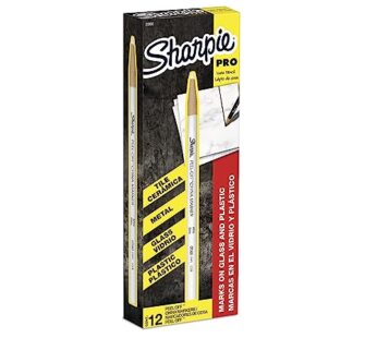 SHARPIE Peel-Off China Marker Grease Pencils, White, Box of 12