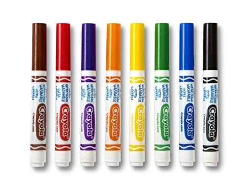 Crayola 8 Ct Broad Line Washable Markers, Assorted Colors, 656820 - Image 4