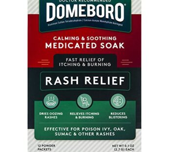 Domeboro Medicated Soak Rash Relief (Burow?s Solution), 12 Count (Pack of 1) – Packaging M