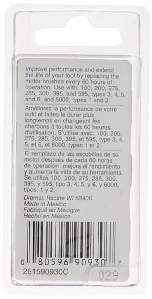 Dremel 90930-05 Carbon Motor Brush Set, Gray - Image 3