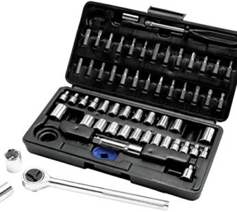 Performance Tool W1168 SAE/Metric 60-Piece Socket (1/4-Inch & 3/8-Inch Drive) and Bit Set