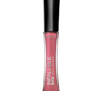 L?Oreal Paris Makeup Infallible 8 Hour Hydrating Lip Gloss, Sunset, 0.21 Fl Oz