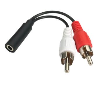 C&E 6 Inch 3.5mm Female to 2 RCA Male Stereo Audio Y Cable, Nickel Plated Adapter Compatib