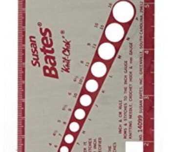 Susan Bates 14099 Knit-Chek for Knitting Needle, Pink, 3 by 5-1/2-Inch