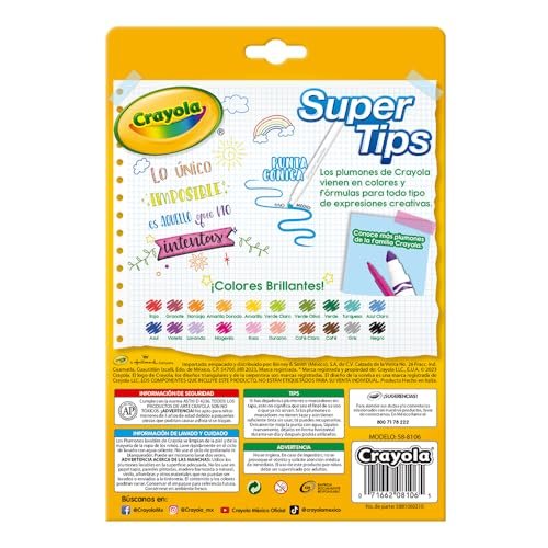 Crayola Super Tips Markers, Coloring Book Markers, 20 count - Image 4