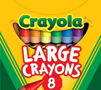 Crayola Large Crayons – Assorted (8 Count), Giant Crayons for Kids & Toddlers, Ages 2+