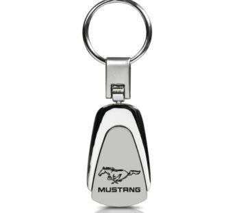 Auto Gold KC3MUS Stainless Steel Key Chains, Teardrop Style, Mustang