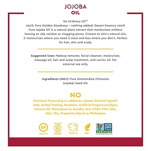 Desert Essence, 100% Pure Jojoba Oil, Moisturizer and Cleanser for Skin, Hair and Scalp, 4 - Image 5